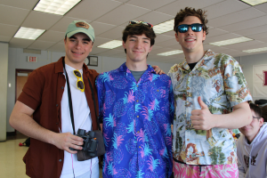 Students dressed as tourists